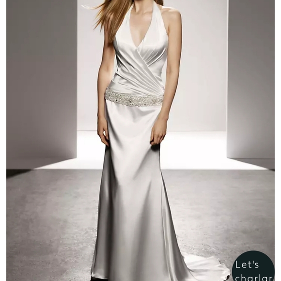 Galina Signature DAVID'S BRIDAL Wedding Ivory sz4BRIDAL Veil used